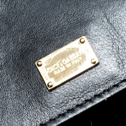 مملوكة مسبقًا حقيبة يد مع محفظة دولتشي أند غابانا مي سيسيلي صغيرة جلد لامع طباعة فهد خضراء