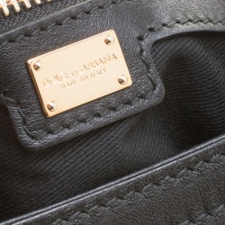 Pre Owned Dolce and Gabbana Leopard Print Coated Canvas Medium Miss Sicily Tote