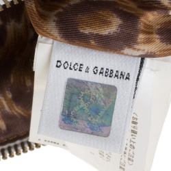 Pre Owned Dolce and Gabbana Blue/White Denim and Leather Shoulder Bag