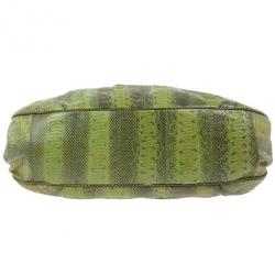 مملوكة مسبقًا Dolce and Gabbana Green Snakeskin East West Bag