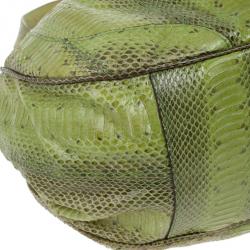 مملوكة مسبقًا Dolce and Gabbana Green Snakeskin East West Bag