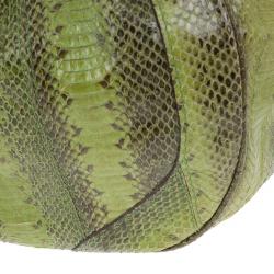 مملوكة مسبقًا Dolce and Gabbana Green Snakeskin East West Bag