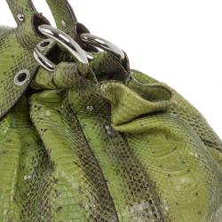مملوكة مسبقًا Dolce and Gabbana Green Snakeskin East West Bag