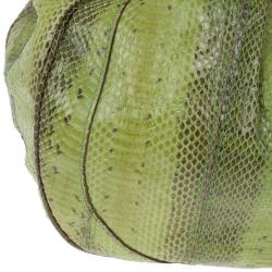 مملوكة مسبقًا Dolce and Gabbana Green Snakeskin East West Bag