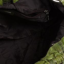 مملوكة مسبقًا Dolce and Gabbana Green Snakeskin East West Bag
