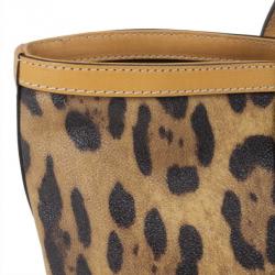 مملوكة مسبقًا Dolce and Gabbana Leopard Print Miss Escape Tote