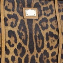 مملوكة مسبقًا Dolce and Gabbana Leopard Print Miss Escape Tote