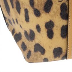 مملوكة مسبقًا Dolce and Gabbana Leopard Print Miss Escape Tote