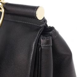 مملوكة مسبقًا Dolce and Gabbana Black Calfskin Large Sicily Tote
