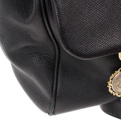 مملوكة مسبقًا Dolce and Gabbana Black Calfskin Large Sicily Tote
