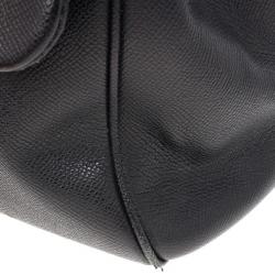 مملوكة مسبقًا Dolce and Gabbana Black Calfskin Large Sicily Tote