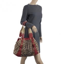 مملوكة مسبقًا Dolce and Gabbana Leopard Print Canvas Bag