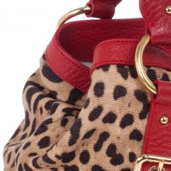 مملوكة مسبقًا Dolce and Gabbana Leopard Print Canvas Bag
