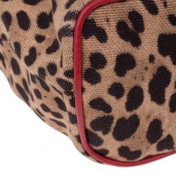 مملوكة مسبقًا Dolce and Gabbana Leopard Print Canvas Bag