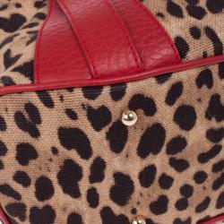 مملوكة مسبقًا Dolce and Gabbana Leopard Print Canvas Bag