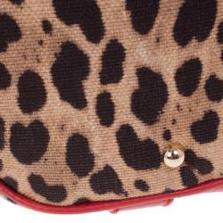 مملوكة مسبقًا Dolce and Gabbana Leopard Print Canvas Bag