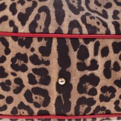 مملوكة مسبقًا Dolce and Gabbana Leopard Print Canvas Bag