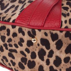 مملوكة مسبقًا Dolce and Gabbana Leopard Print Canvas Bag