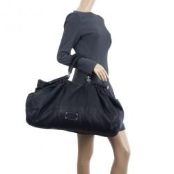 Pre Owned Dolce and Gabbana Black Miss Lexington Satchel