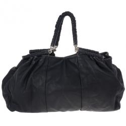 Pre Owned Dolce and Gabbana Black Miss Lexington Satchel