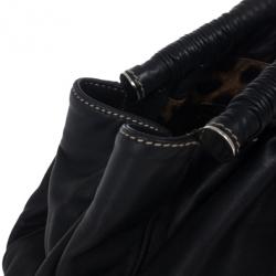Pre Owned Dolce and Gabbana Black Miss Lexington Satchel