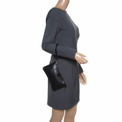 مملوكة مسبقًا Dolce and Gabbana Black Leather Wristlet Clutch