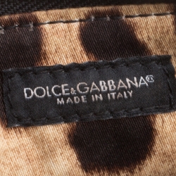 مملوكة مسبقًا Dolce and Gabbana Black Leather Wristlet Clutch
