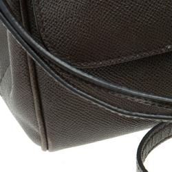 Pre Owned Dolce and Gabbana Brown Leather Medium Miss Sicily Tote