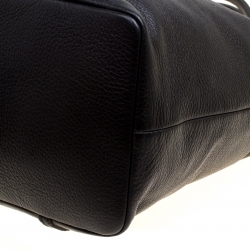 Pre Owned Dolce & Gabbana Black Deer Skin Leather Shopper Tote