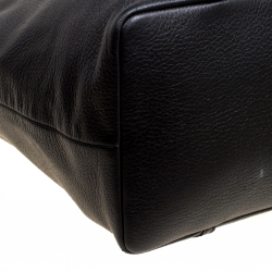 Pre Owned Dolce & Gabbana Black Deer Skin Leather Shopper Tote