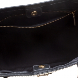 Pre Owned حقيبة يد دولتشي أند غابانا ميس اسكيب جلد لامع طباعة فهد بنفسجي