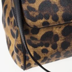 Pre Owned Dolce and Gabbana Leopard Miss Sicily Satchel