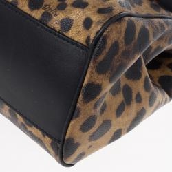Pre Owned Dolce and Gabbana Leopard Miss Sicily Satchel