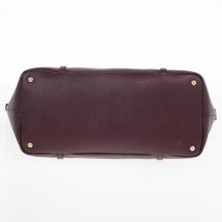 Pre Owned Dolce and Gabbana Maroon Miss Escape Classic Leather Tote