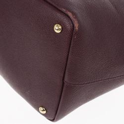 Pre Owned Dolce and Gabbana Maroon Miss Escape Classic Leather Tote