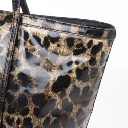 Pre Owned Dolce and Gabbana Leopard Print Miss Escape Tote Bag