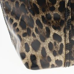 Pre Owned Dolce and Gabbana Leopard Print Miss Escape Tote Bag