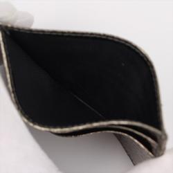 مملوكة مسبقًا Dolce and Gabbana Silver Python Embossed Leather Card Holder