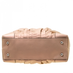 Pre Owned Dolce & Gabbana Metallic Pink Leather Miss Brooke Hobo