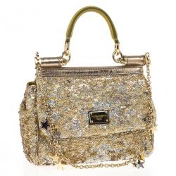 مملوكة مسبقًا Dolce and Gabbana Sequined Miss Sicily Mini Bag