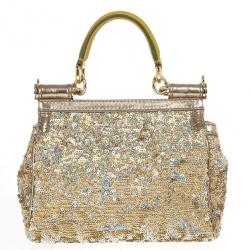 مملوكة مسبقًا Dolce and Gabbana Sequined Miss Sicily Mini Bag