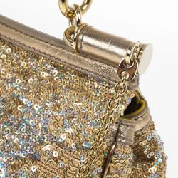 مملوكة مسبقًا Dolce and Gabbana Sequined Miss Sicily Mini Bag