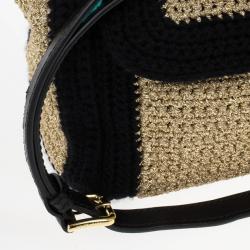 Pre Owned Dolce and Gabbana Beige Woven Raffia Miss Sicily Top Handle
