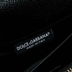 Pre Owned محفظة كونتينينتال دولتشي اند غابانا جلد سوداء