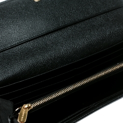 Pre Owned محفظة كونتينينتال دولتشي اند غابانا جلد سوداء