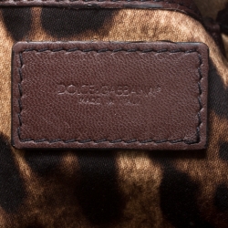 Pre Owned Dolce and Gabbana Black Leather Tote 