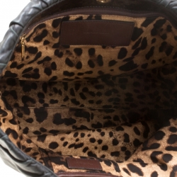 Pre Owned Dolce and Gabbana Black Leather Tote 