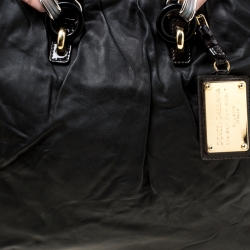 Pre Owned Dolce and Gabbana Black Leather Tote 