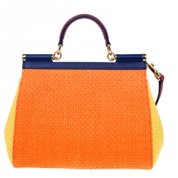 مملوكة مسبقًا حقيبة دولتشي أند غابانا ميس سيسيلي متوسطة جلد أسود بيد علوية