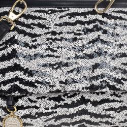 Pre Owned Dolce and Gabbana Animal Print and Sequined Miss Sicily Top Handle